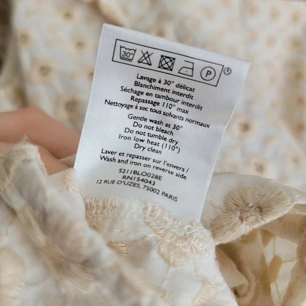 Sezane Forta Blouse size 42 NWT - Picture 8 of 10